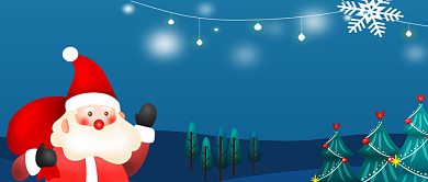 圣诞有礼卡通手绘手机首图背景