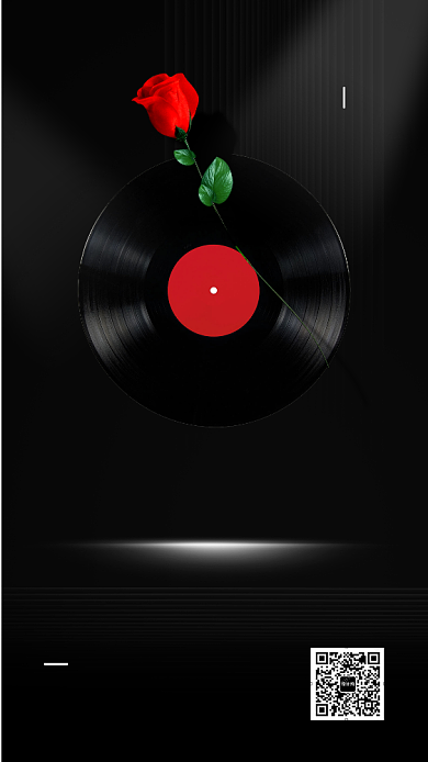 纪念张国荣16周年黑色大气创意手机海报背景