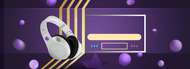 蓝牙耳机海报banner背景