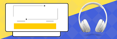 时尚特惠耳机淘宝banner背景