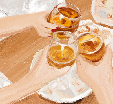 简约手绘幽默朋友圈封面背景