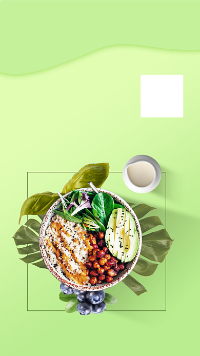 健康蔬菜美食套餐特价优惠手机海报背景