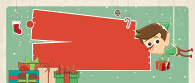 圣诞节平安夜卡通手绘手机首图背景