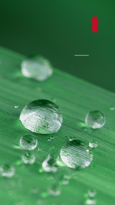 简约雨水手机海报背景