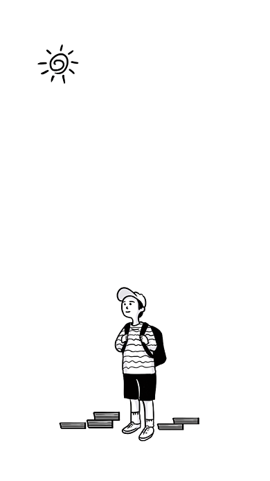 白色个性可爱手绘时尚热爱学习手机壁纸海报背景