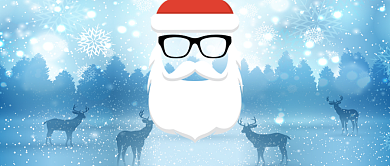 圣诞节卡通手绘手机首图背景