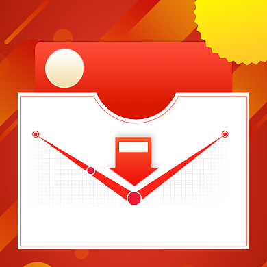 红色黄色促销图表型通用直通车背景