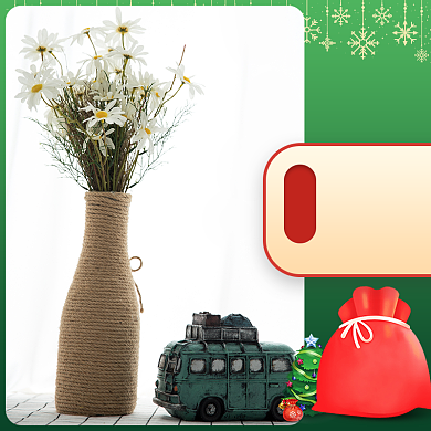 绿色小清新圣诞双十一装饰品干花直通车背景