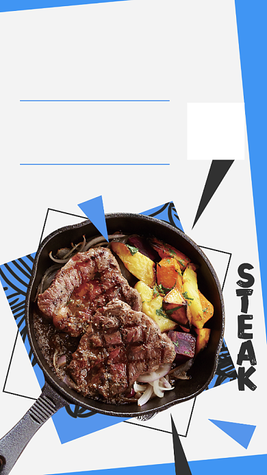 西餐厅牛排特惠优惠套餐手机海报背景