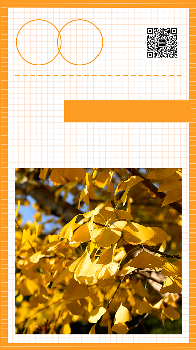 立秋秋天你好黄色创意手机海报背景