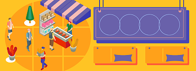 零食优惠券电商淘宝banner图背景