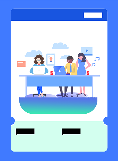 互联网招聘线上招聘面试宣传印刷海报背景