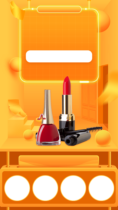 黄色时尚清新购物节女生专场手机海报模板背景