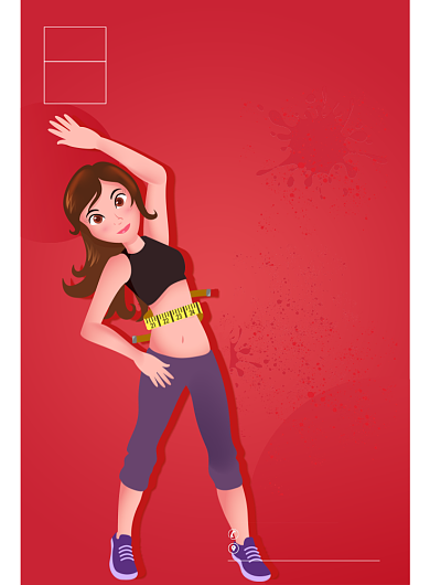 健身减肥要么瘦要么SI海报背景