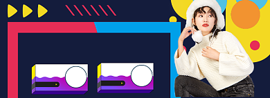 女装连衣裙海报banner背景