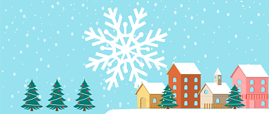 蓝色24节气小雪来了注意保暖首图背景