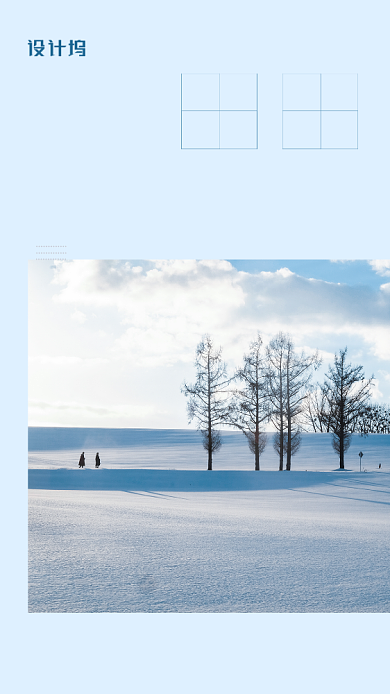 简约实景二十四传统节气大雪手机海报背景