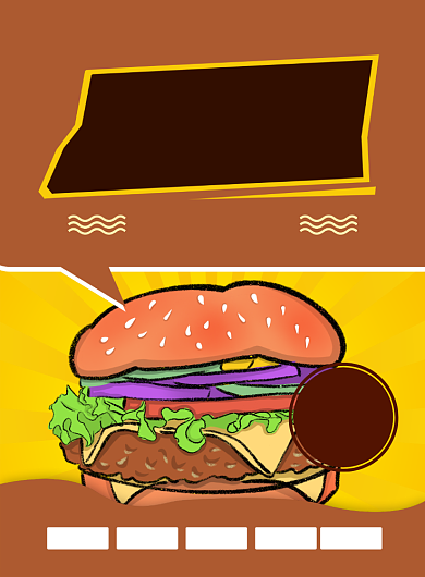 时尚汉堡店宣传印刷海报背景