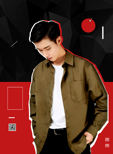 黑红色时尚新潮男装促销窜穿海报背景