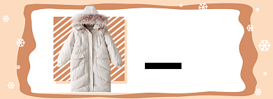 冬季女装羽绒服淘宝banner背景