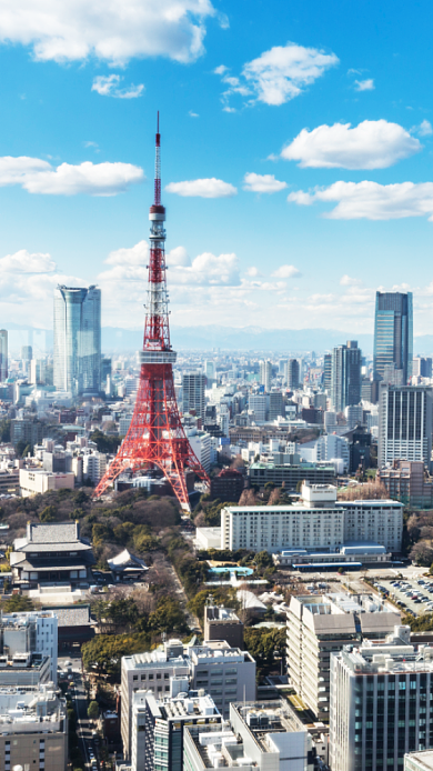 简约大气城市风光摄影图片手机壁纸海报背景