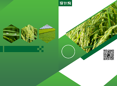 农业科技推广宣传广告印刷二折页背景