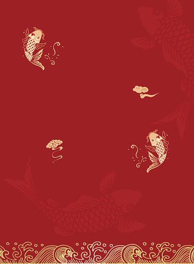 红色大气双十一寻找幸运锦鲤活动促销海报背景