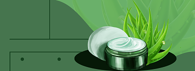 芦荟护肤秋冬季电商淘宝banner图背景