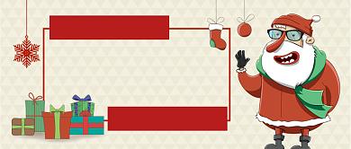 平安夜卡通手绘手机首图背景