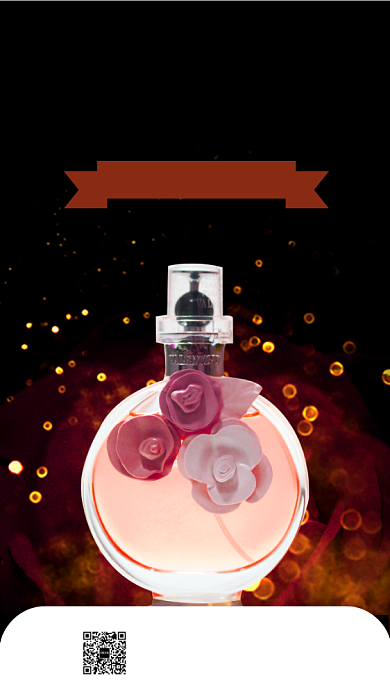 妇女节香水促销手机海报背景