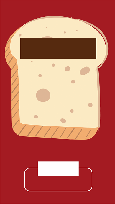 早餐面包红色宣传海报背景