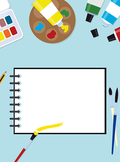 美术培训班招生宣传单背景