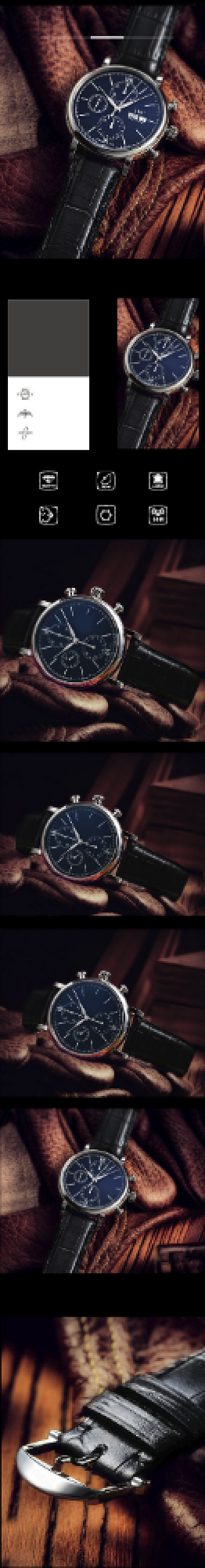 暗色调男士手表促销详情页背景