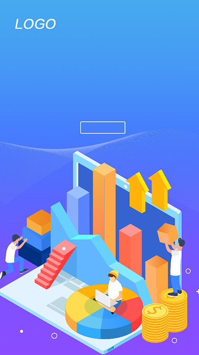 资产管家投资金融类手机海报背景