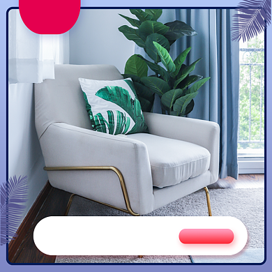 紫色简约家居沙发双十一返场直通车背景