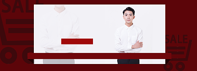 男装商务正装衬衫红色简约大气海报背景