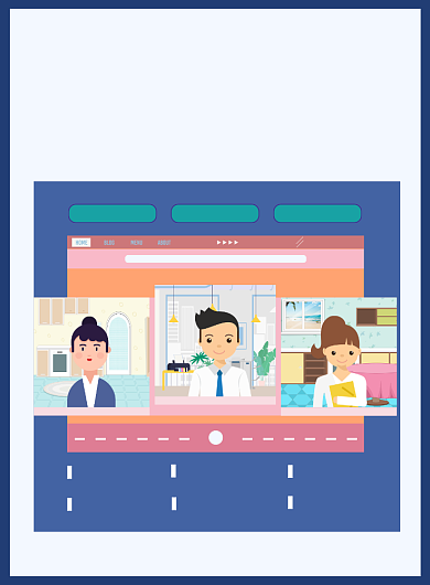 蓝色创意线上招聘宣传印刷海报背景