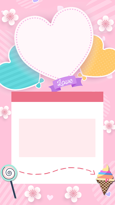 粉色简约生日快乐祝福海报背景