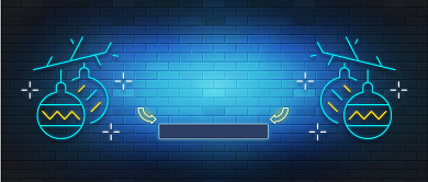 深色霓虹灯圣诞狂欢优惠酒吧公众号首图背景