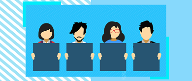 蓝色线条今日头条任务新闻公众号首图背景