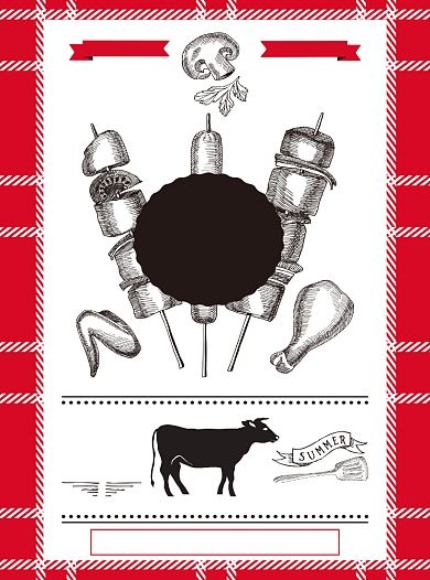 美食西餐BBQ烧烤背景