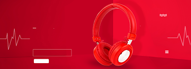   淘宝耳机首页banner全屏海报背景