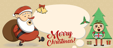 圣诞节平安夜卡通手绘手机首图背景