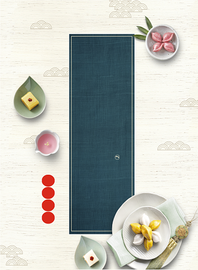 中国味道美食印刷海报背景