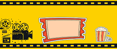 五大贺岁片卡通手绘手机首图背景