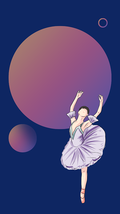 芭蕾培训班舞蹈教学火热招生手机海报背景