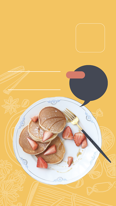 美食甜点铜锣烧优惠手机海报背景