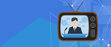 蓝色严谨新闻时事点评公众号首图背景