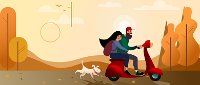 黄色手绘卡通清新文艺月签公众号首图背景