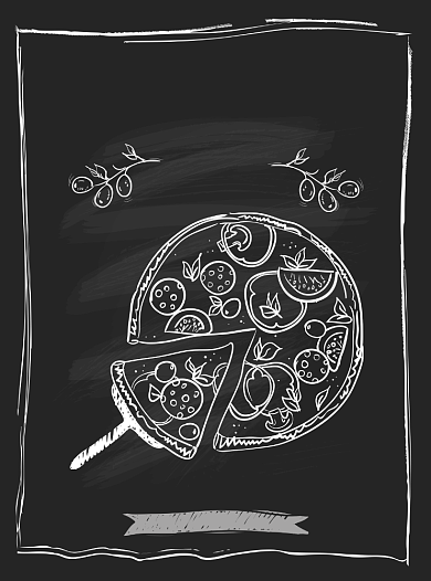 创意披萨美食菜单宣传单背景